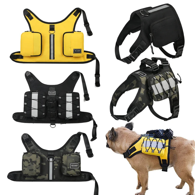 Pet Supplies Dog Backpack for Hiking Camping Travel Waking Saddle Bag for Small Medium Dog Waterproof Tactics Pack